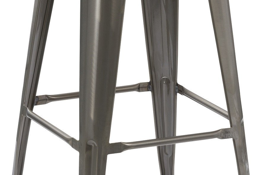 BTExpert 30" Industrial Vintage Brush Distressed Metal Bar Stools wood seat - Set of 2