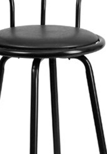 BTExpert 29" Black Finish Swivel Dining BarStool Chairs - 2 Pack