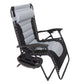 BTExpert Oversized Padded Zero Gravity Recliner, Folding Lounge Chair, Outdoor Patio, Gray, with Utility Tray & Cup Holder