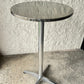 BTExpert Aluminum Indoor Outdoor 23.75" Round Restaurant Bar Height 45" Flip Top Table, Patio Stainless Steel Silver, 25.75" Base
