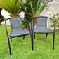 BTExpert Indoor Outdoor Black Restaurant Rattan Stack Chairs - Set of 10