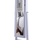 BTEXPERT Premium White Cheval Mirror Jewelry Cabinet Armoire Box Stand Organizer Case