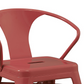 Solid Steel Industrial Pink Kids Play Stackable Metal Chair Arms - Set of 2