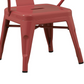 Solid Steel Industrial Pink Kids Play Stackable Metal Chair Arms - Set of 2