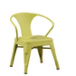Rugged Steel Stacking Industrial Limeade Kids Play Metal Chair Arms - Set of 2
