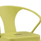 Rugged Steel Stacking Industrial Limeade Kids Play Metal Chair Arms - Set of 2