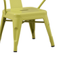 Rugged Steel Stacking Industrial Limeade Kids Play Metal Chair Arms - Set of 2