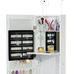 Jewelry Armoire Cosmetic Makeup Cabinet Organizer Over The Door Wallmount White