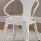 Rugged Steel Industrial White Kids Play Stackable Metal Chair - Set of 2