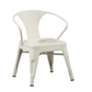 Rugged Steel Industrial White Kids Play Stackable Metal Chair - Set of 2