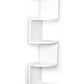 White Finish Large Corner Wall Mount hanging Zig Zag Wallmount Shelf decor