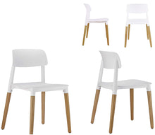 BTEXPERT 5080 Halime Dining Chairs Set of 4, Wood, White