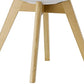 BTEXPERT m5079 Naba Modern Midcentury Wood Leg Soft Padded Upholstery White Dining Chairs - Set of 4