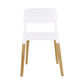 BTEXPERT 5080 Halime Dining Chairs Set of 4, Wood, White