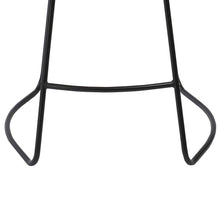 BTEXPERT Industrial 24" Counter Bar Height Large Bistro Stools saddle Wood 2 PCS