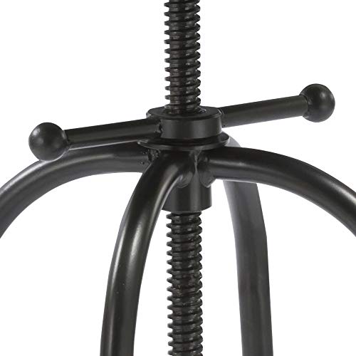 BTEXPERT Distressed Industrial Swivel Adjustable Counter Bar Height Pub Stool Wood