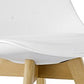 BTEXPERT m5079 Naba Modern Midcentury Wood Leg Soft Padded Upholstery White Dining Chairs - Set of 4