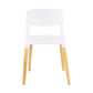 BTEXPERT 5080 Halime Dining Chairs Set of 4, Wood, White
