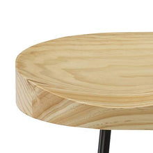 BTEXPERT Industrial 24" Counter Bar Height Large Bistro Stools saddle Wood 2 PCS