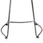 BTEXPERT Industrial 24" Antique Rebar Counter Bar Height Bistro Stools saddle Wood 2 PCS