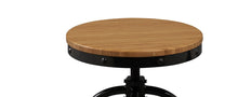 Solid 18-26 " Counter height Adjustable Bamboo top Metal Swivel Barstool 2 pack