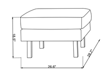 Upholstered Rectangular Ottoman Bench Footrest Stool Coffee Table Footrest Stool Coffee Table Blue