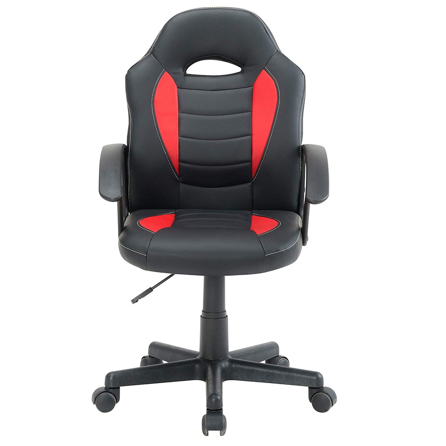 BTExpert Kid's Gaming and Student Racer Computer Chair with Lumbar Support, Wheels, Black/Red