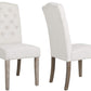 BTexpert French High Back Tufted Upholstered Dining Chair - Set of 2