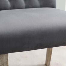 NEW Set Of Two (2) GREY upholstery dining chairs velvet tufted fabric button Camran High Back Velvet Charcoal Tufted
