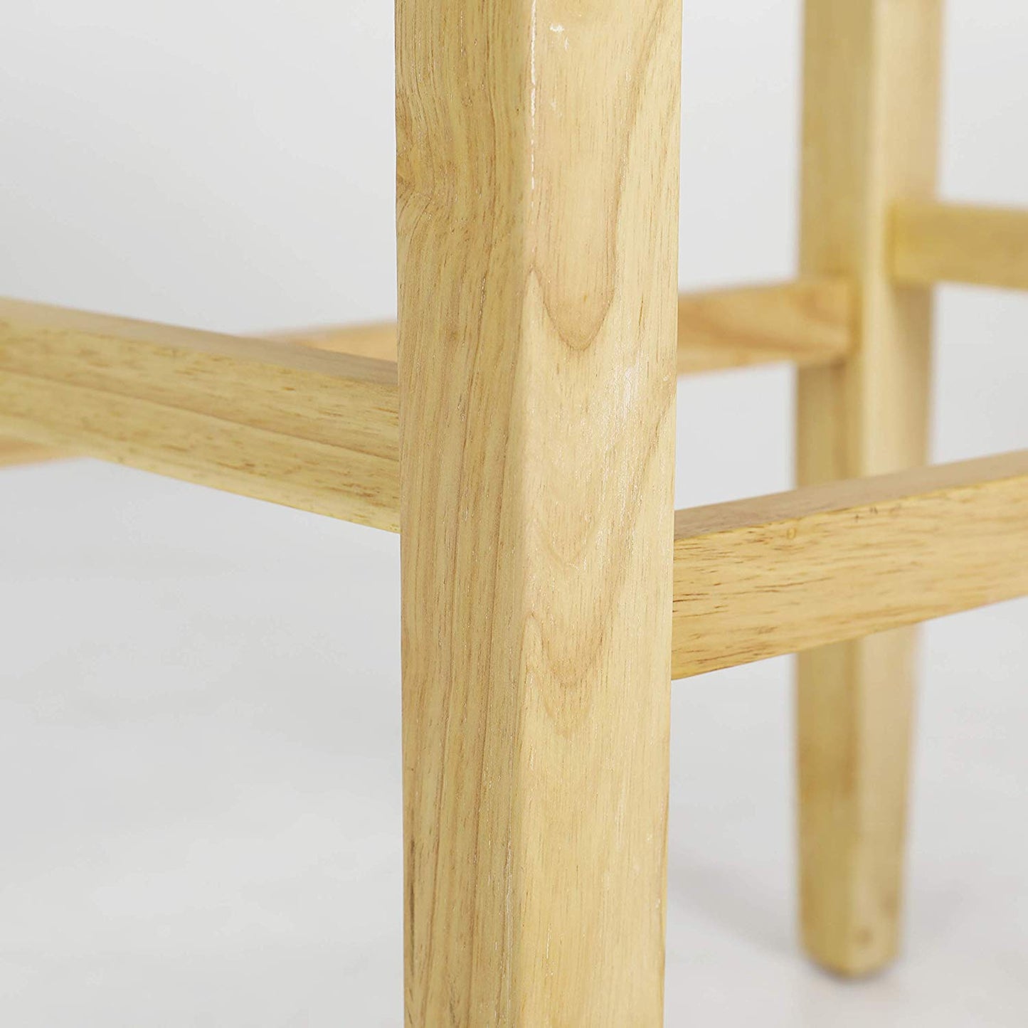 BTEXPERT Shabaz Backless Stools, Linen Beige Fabric Bar Height - Set of 2