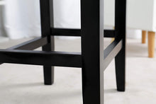 BTEXPERT Miraj Wooden Leather Upholstered Bar Stool, Bronze Nail Trim Barstool Set of 2