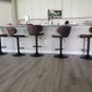 BTExpert 2 Adjustable Metal Upholstered Swivel Vintage Brown Bar Counter Stools