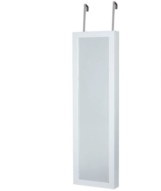 Wall mount Over the Door Jewelry Armoire White